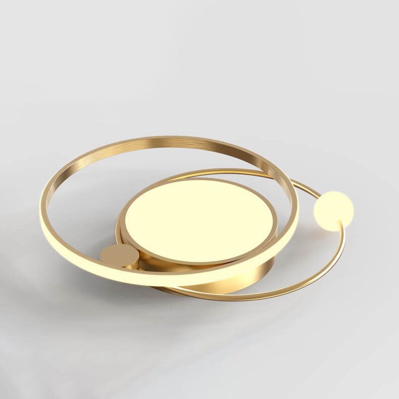 Modern Round LED Ceiling Lamp with Metal Frame