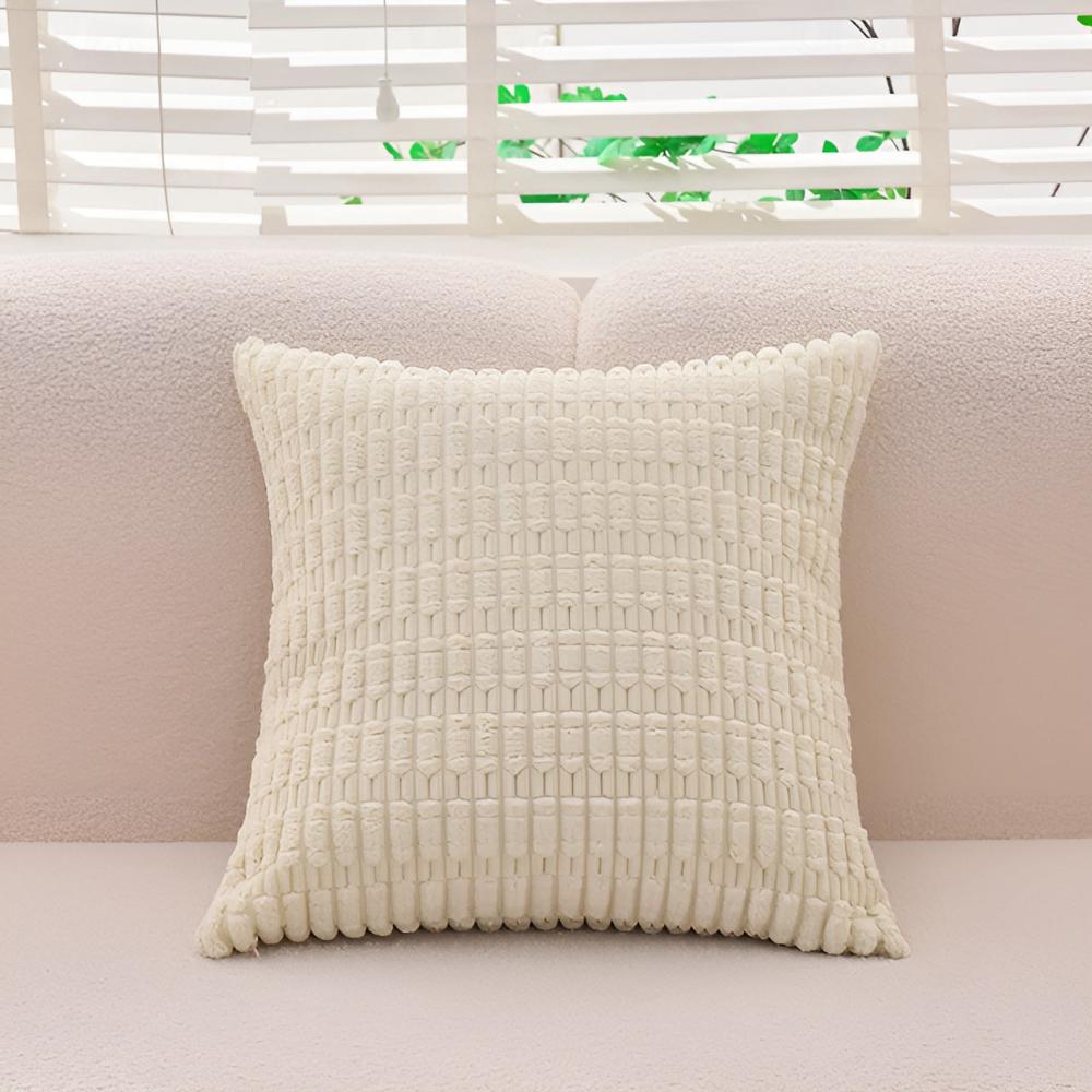 Plush Ridged Polyester Cushion Covers