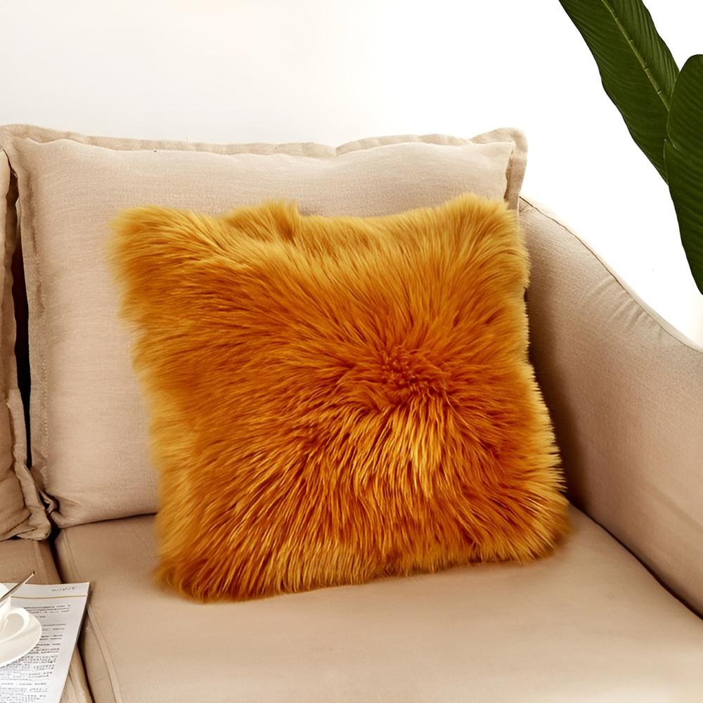 Plush Furry Cushion Covers 18x18 Inch
