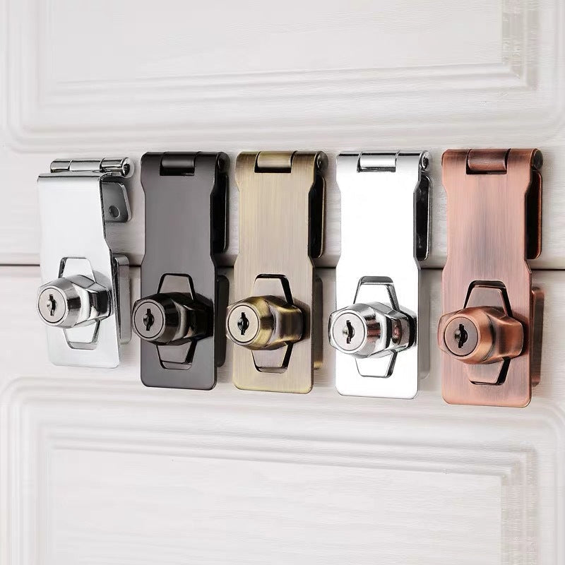 Zinc Alloy Drawer Lock with Key Storage - No Drill Installation