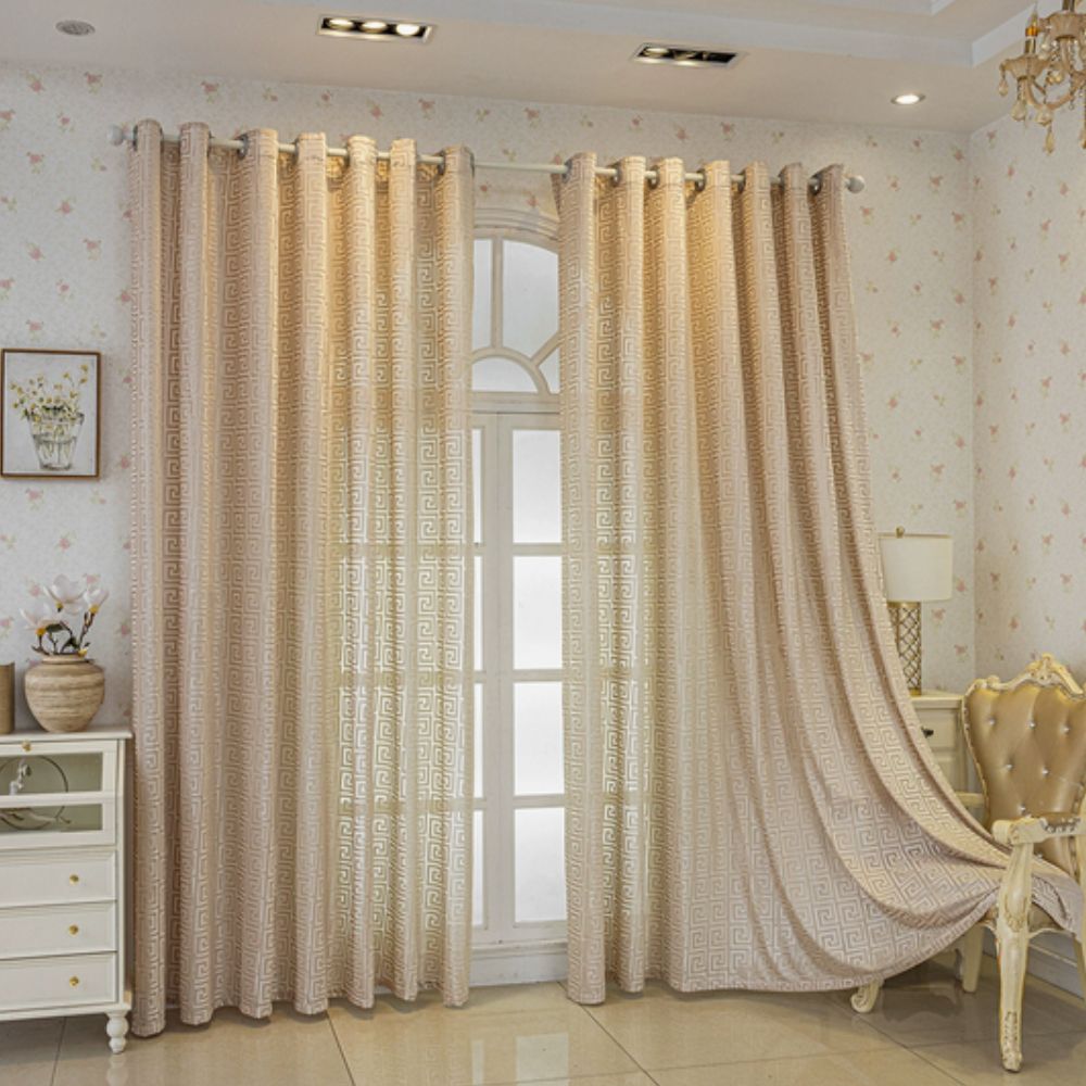 Embroidered Velvet Maze Curtain