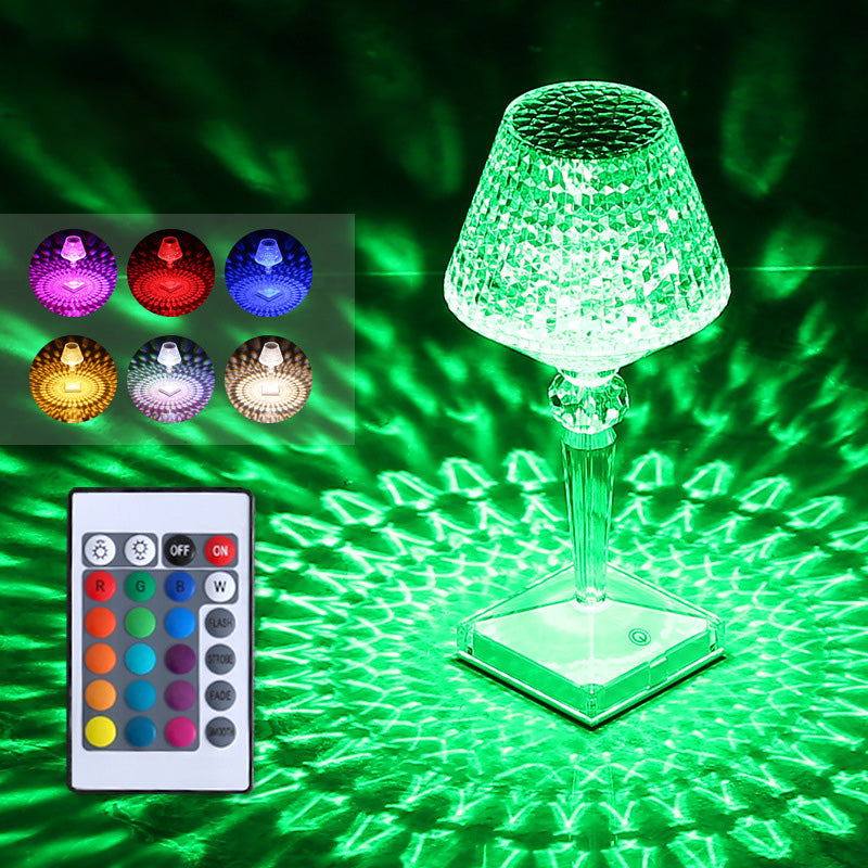 Rechargeable Touch-Control Crystal Table Lamp