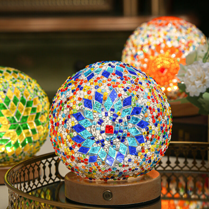 Modern Bohemian Table Lamp with USB Charging and LED Light