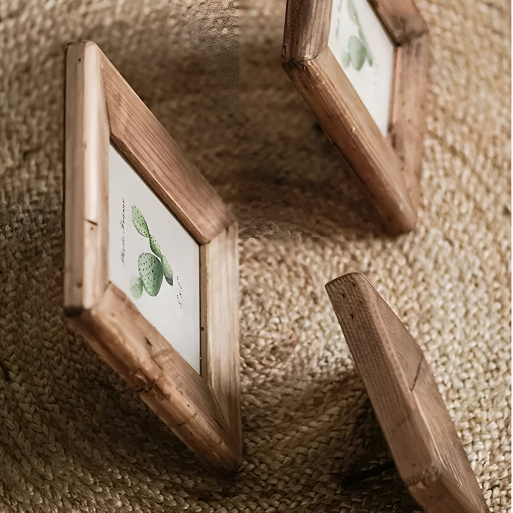 Rustic Solid Wood Picture Frames Set