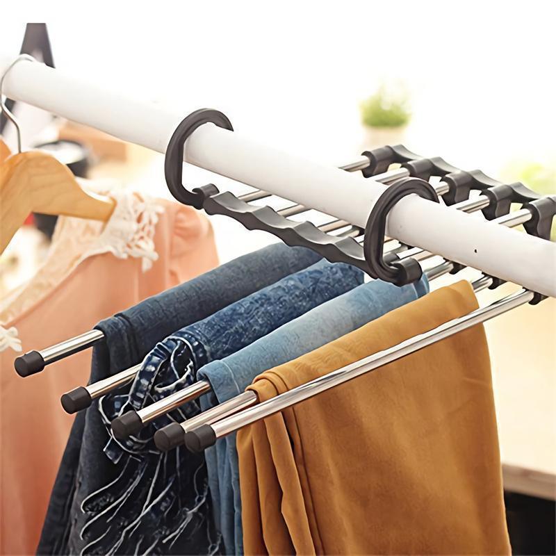 Multifunctional Stainless Steel Magic Hanger for Pants and Accessories