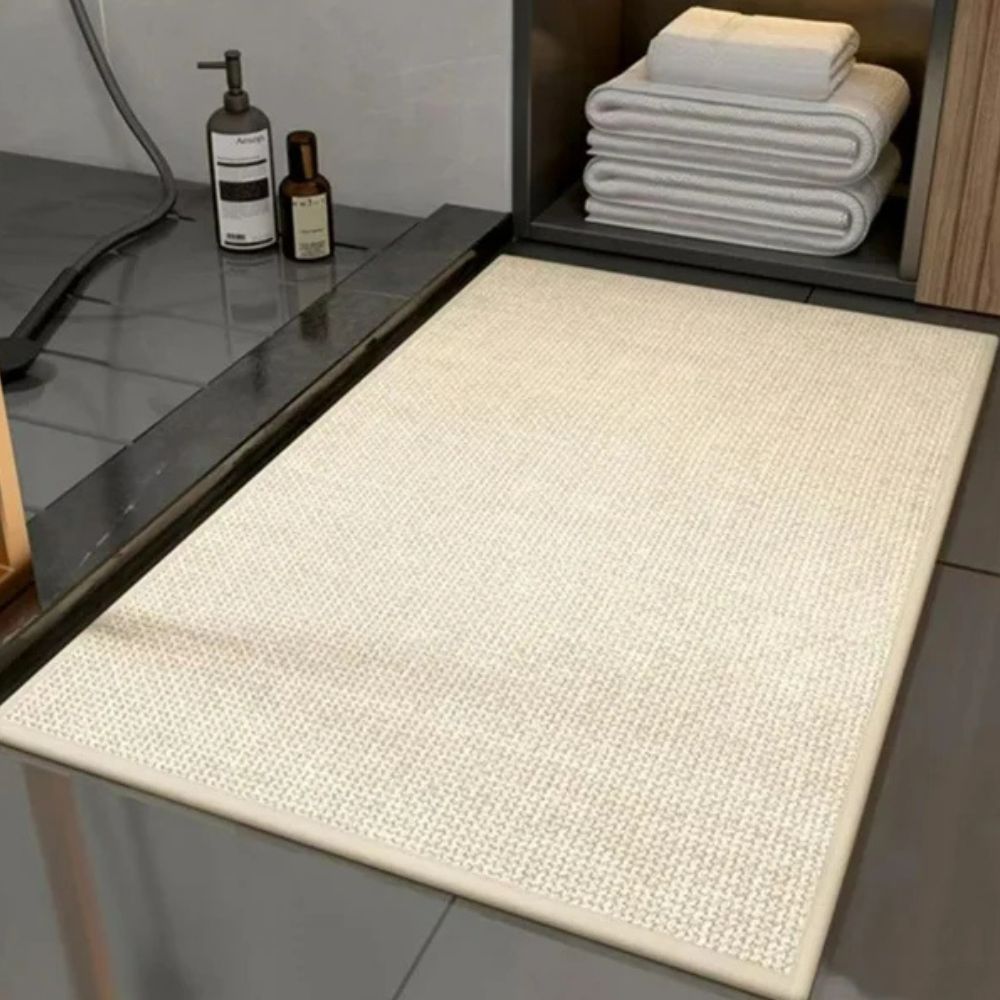 Non-Slip Braided Bath Mat with Soft Plush Feel
