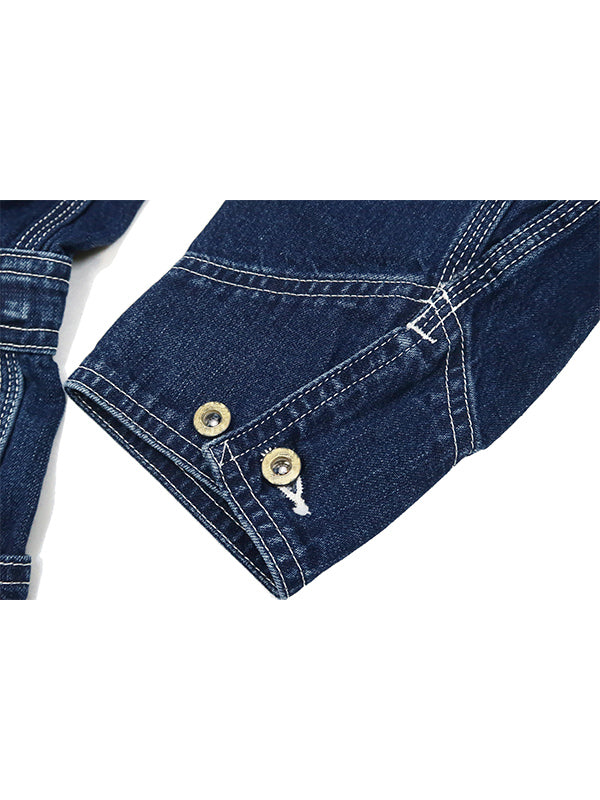 Relaxed Fit 100% Cotton Denim Coveralls with Zip Closure