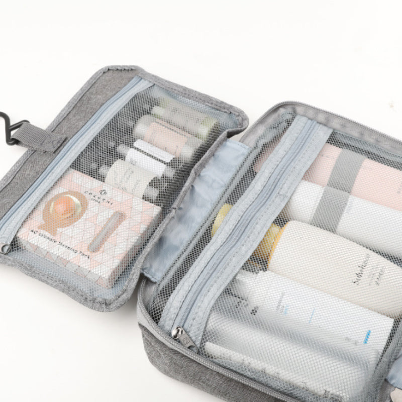 Compact Travel Cosmetic Organizer with 4 Compartments