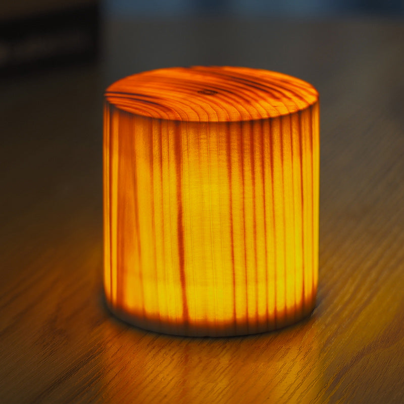 Cordless Touch Control LED Table Lamp with Wood Finish
