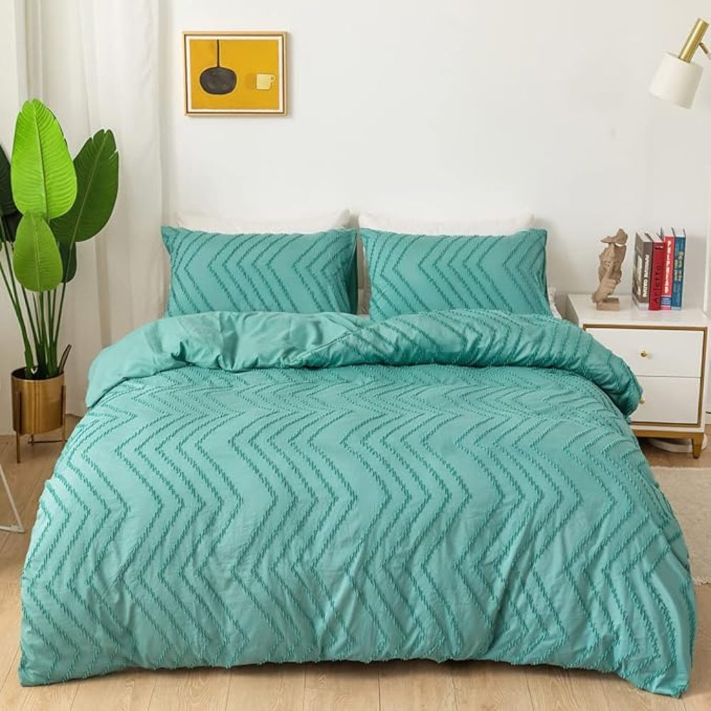 Chevron Microfiber Quilt Cover Set with Pillowcases