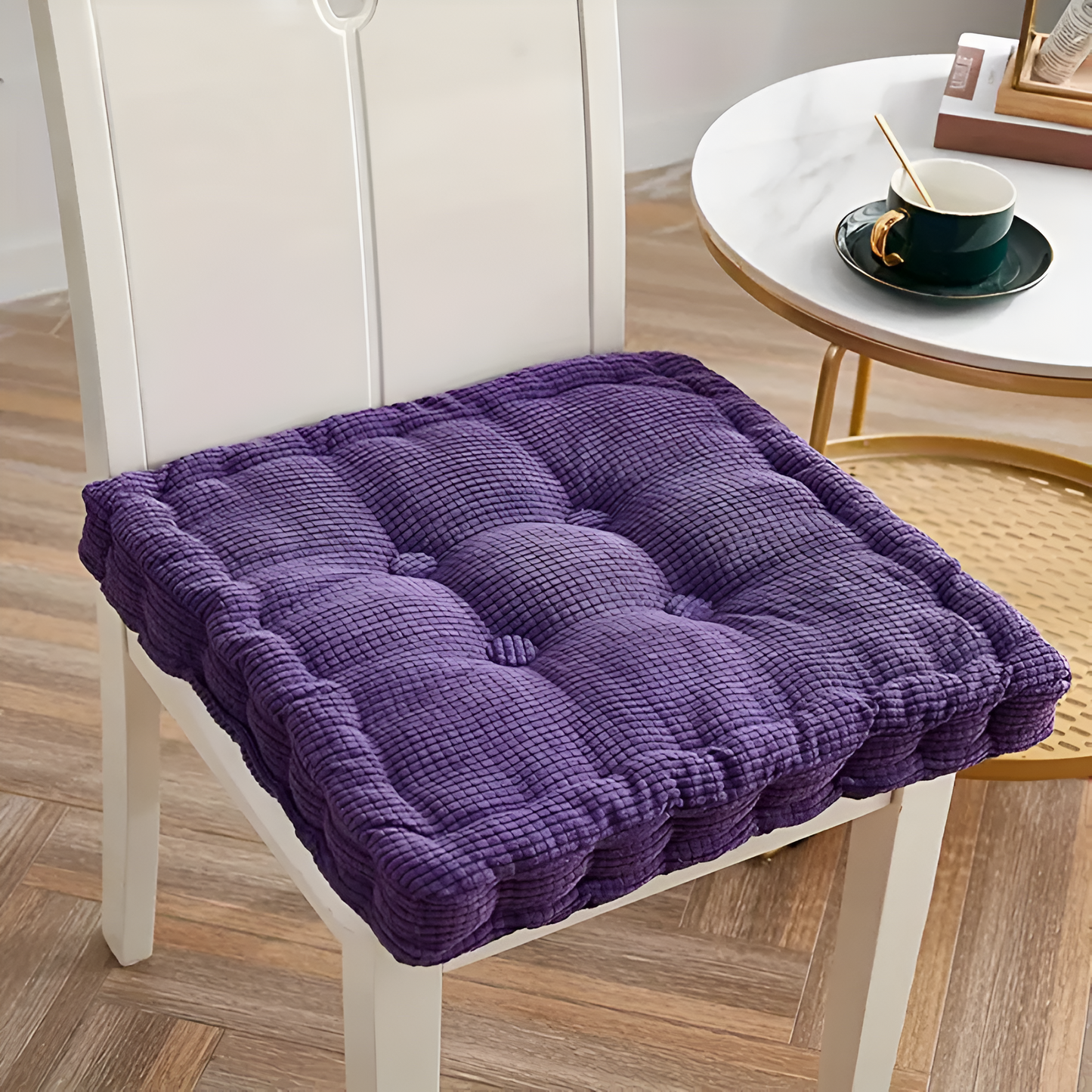 Stackable Soft Corduroy Chair Cushions