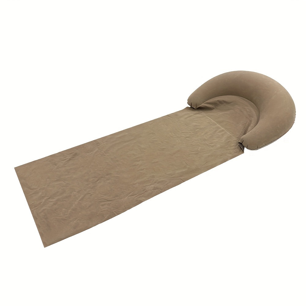 Inflatable Beach Mat with Pillow for Camping and Lounging