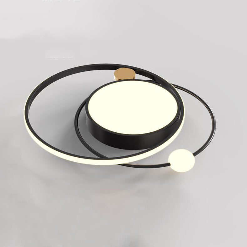 Modern Round LED Ceiling Lamp with Metal Frame