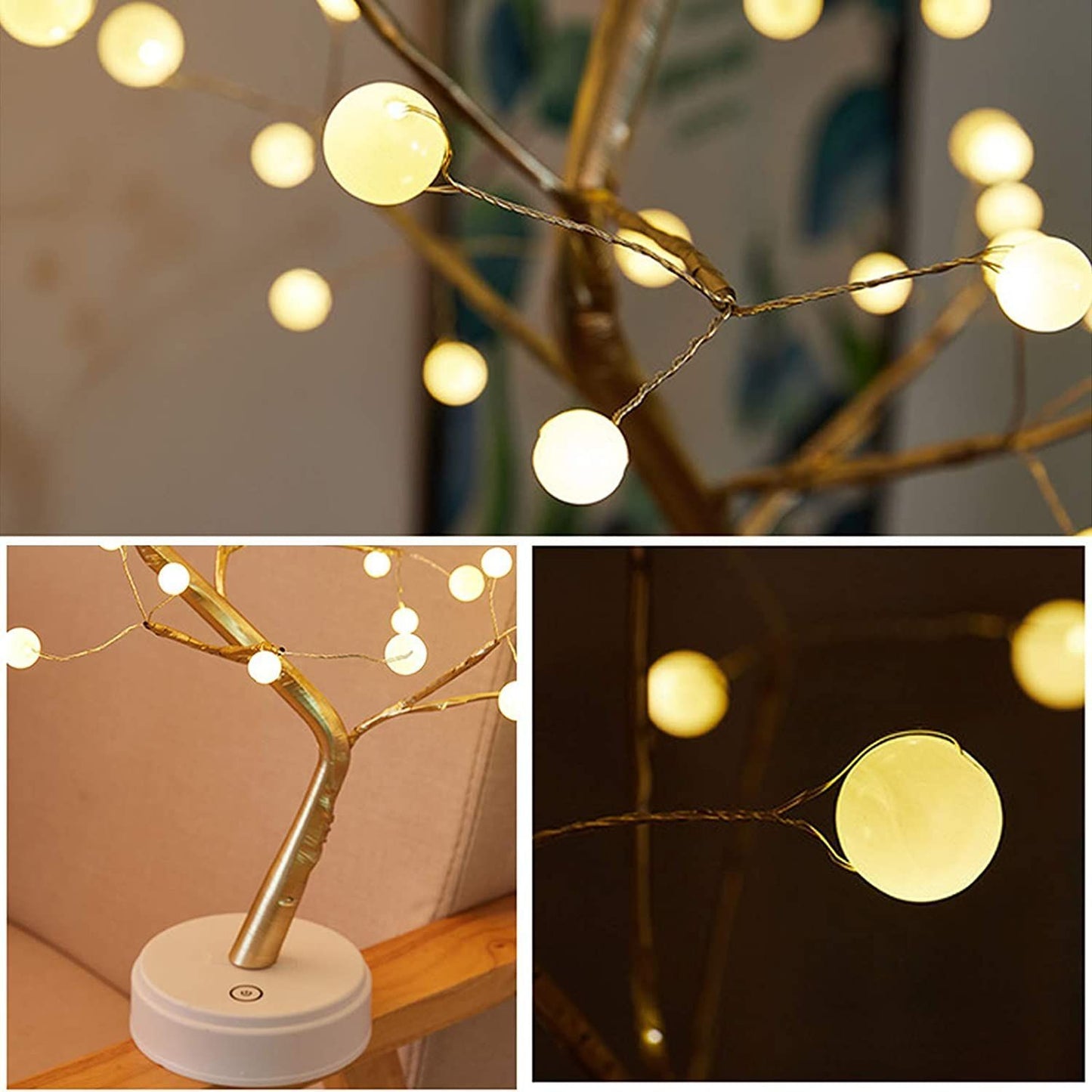 LED Spirit Tree Night Light with Warm White Lights