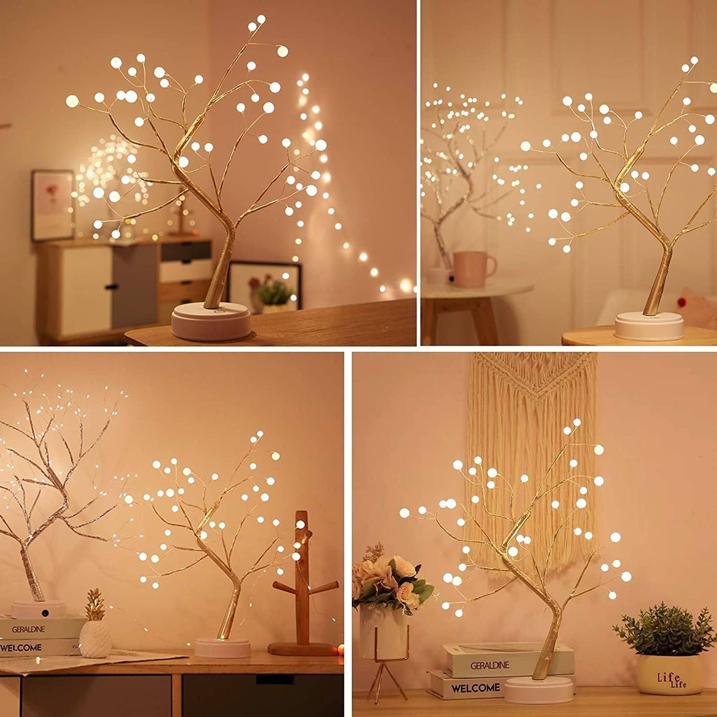 LED Spirit Tree Night Light with Warm White Lights
