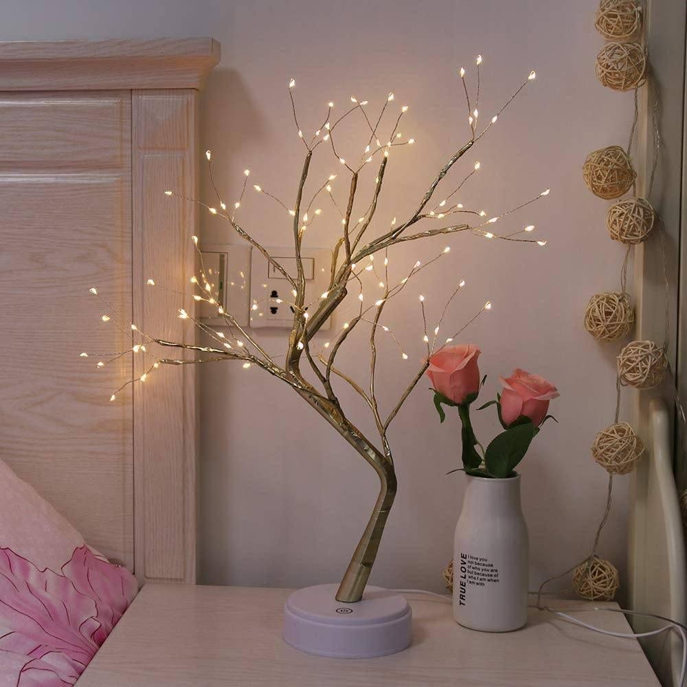 LED Spirit Tree Night Light with Warm White Lights