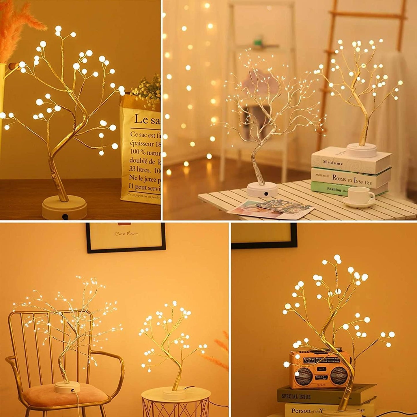 LED Spirit Tree Night Light with Warm White Lights