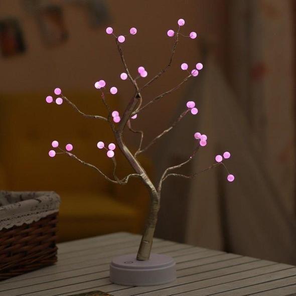 LED Spirit Tree Night Light with Warm White Lights