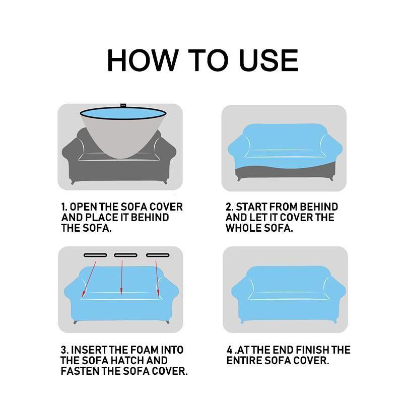 Elastic Sofa Cover - Slip-Resistant Stretch Fabric in 8 Colors