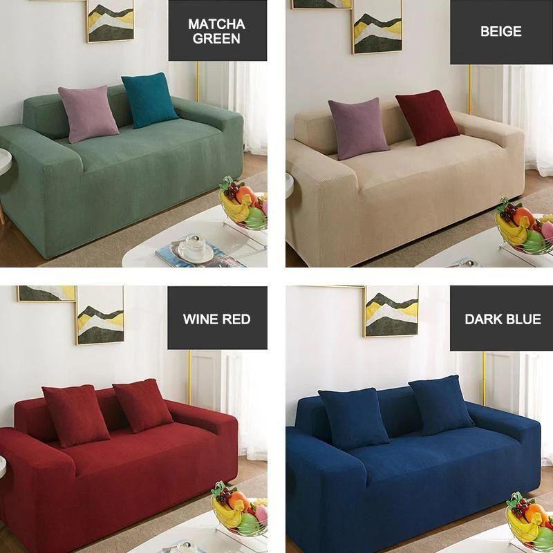 Elastic Sofa Cover - Slip-Resistant Stretch Fabric in 8 Colors