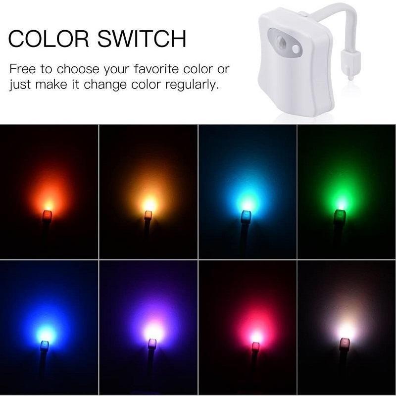 Toilet Night Light with Motion Sensor and 8 Color Options
