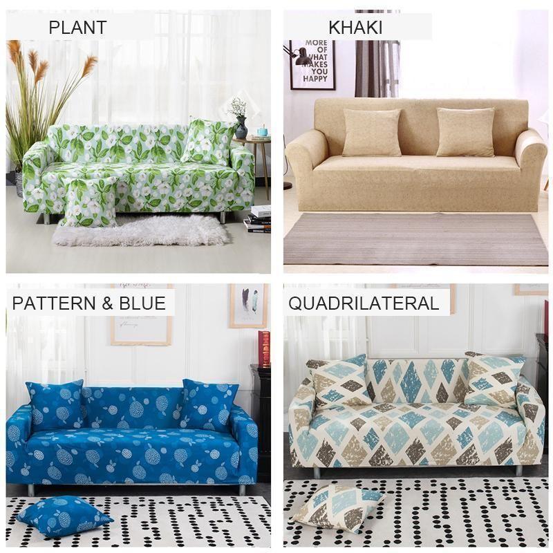 Universal Elastic Slipcover Sofa Protector in Soft Stretch Fabric