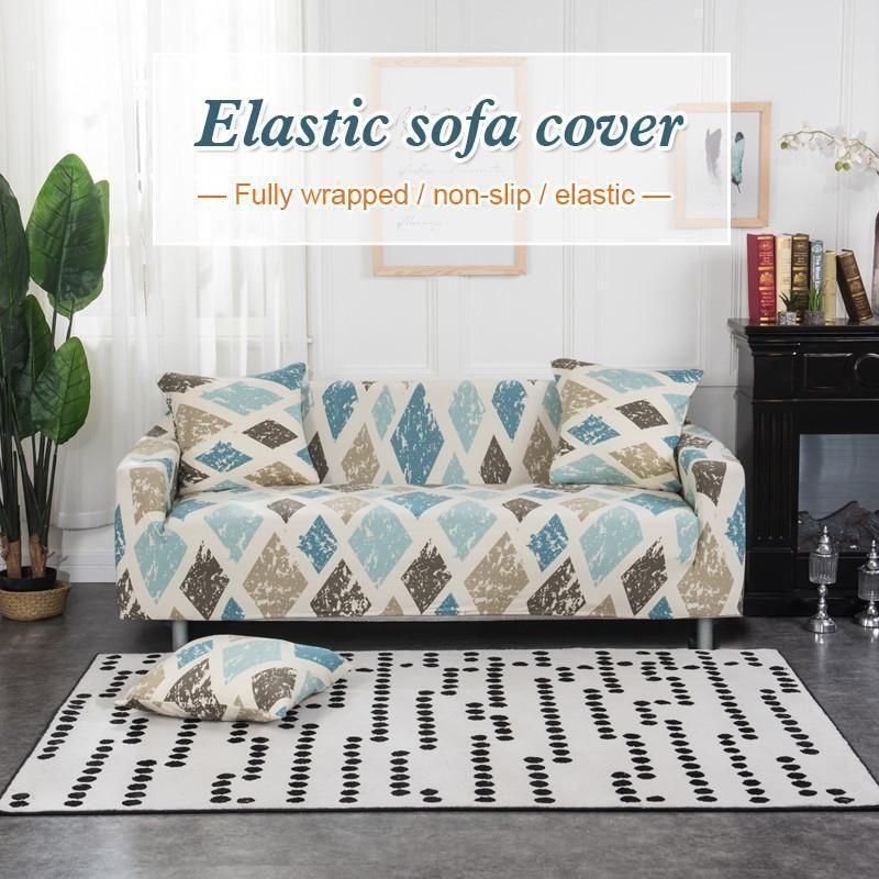 Universal Elastic Slipcover Sofa Protector in Soft Stretch Fabric