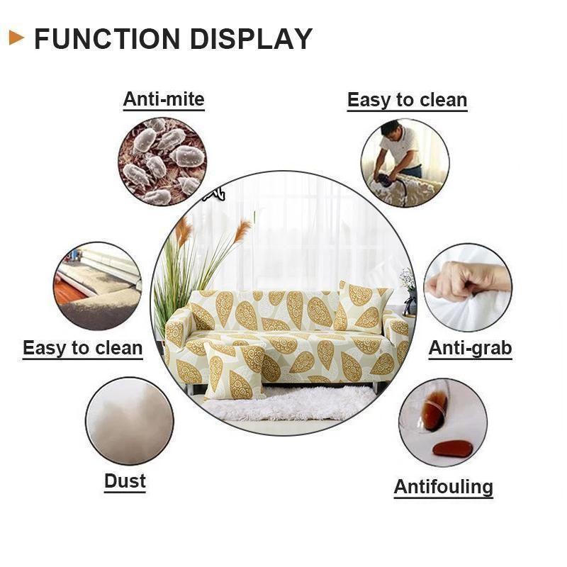 Universal Elastic Slipcover Sofa Protector in Soft Stretch Fabric