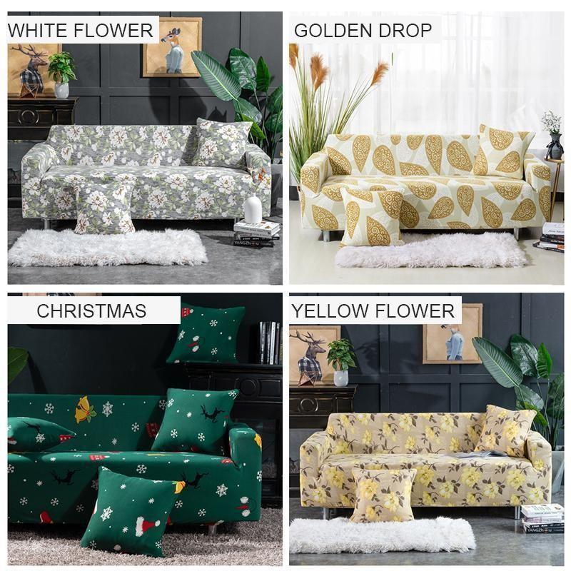 Universal Elastic Slipcover Sofa Protector in Soft Stretch Fabric