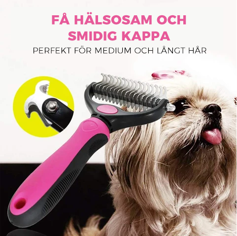 Pet Grooming Brush for Dogs and Cats with Stainless Steel Blade