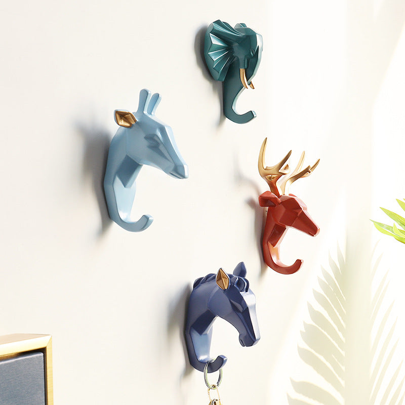 Animal Head Wall Hooks in Eco-Friendly Resin
