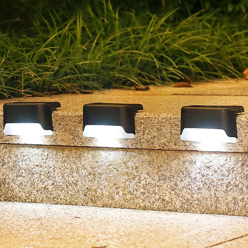 Waterproof Solar Stair Lights for Outdoor Use - 4 Pack