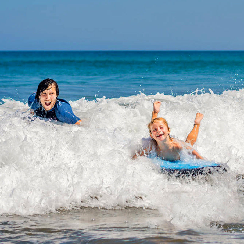 Inflatable Surf-Style Kickboard with Handles for Pool and Beach