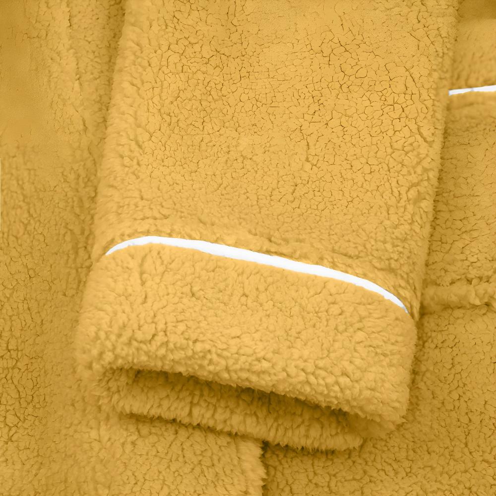 Coral Fleece Shawl Collar Bathrobe with Pockets