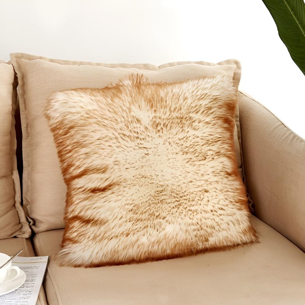 Plush Furry Cushion Covers 18x18 Inch