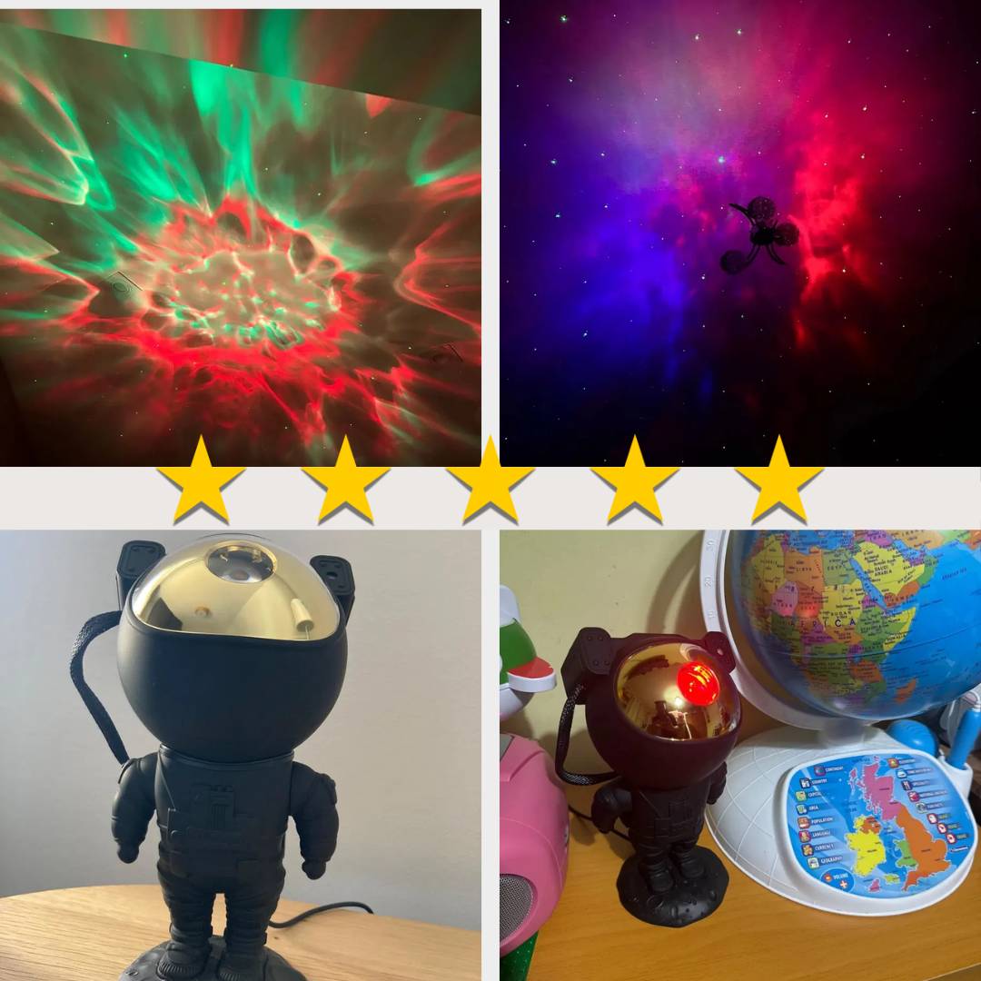 Astronaut Space Night Light with 8 Color Options and Adjustable Brightness