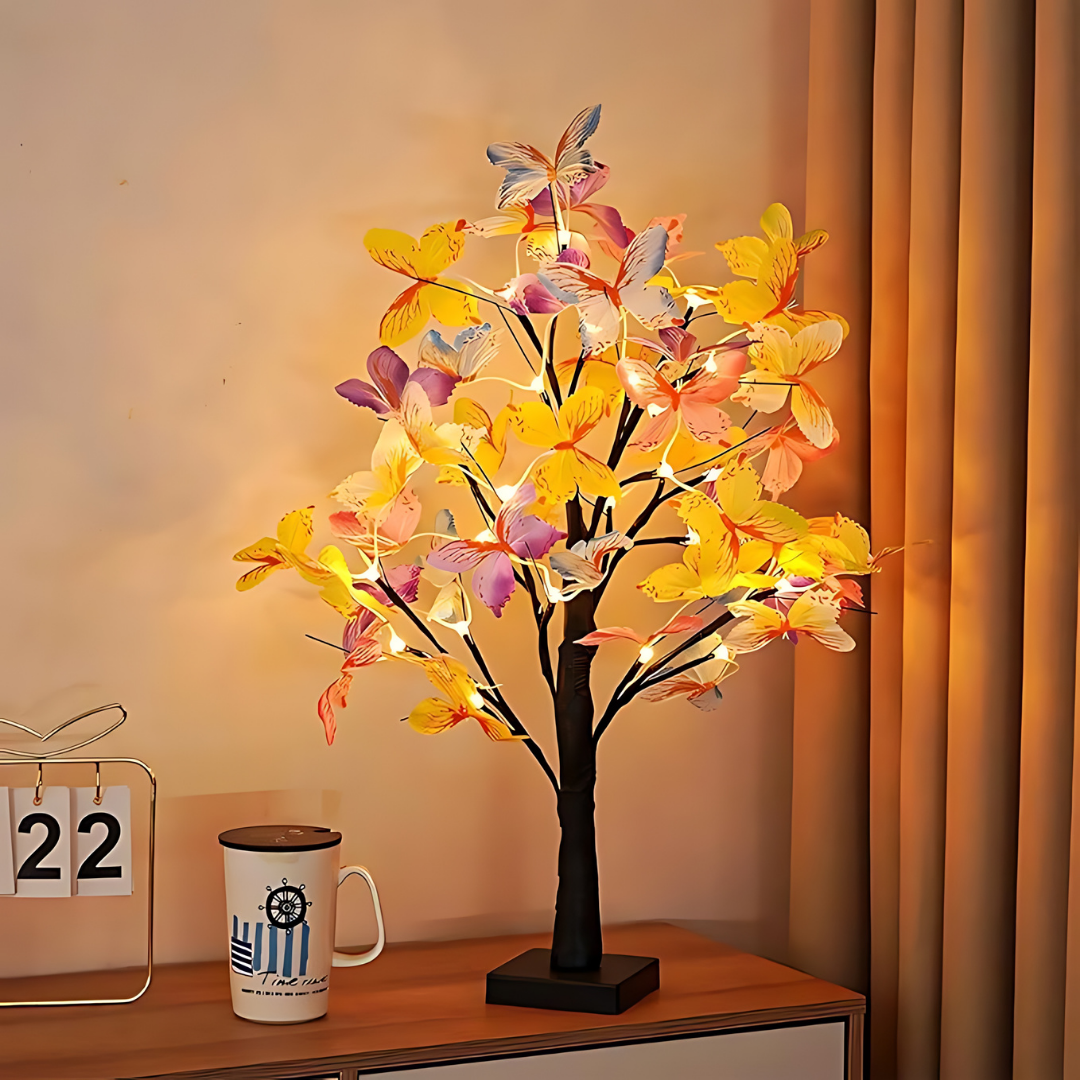 Birch Tree LED Table Lamp with Adjustable Multicolor Lighting