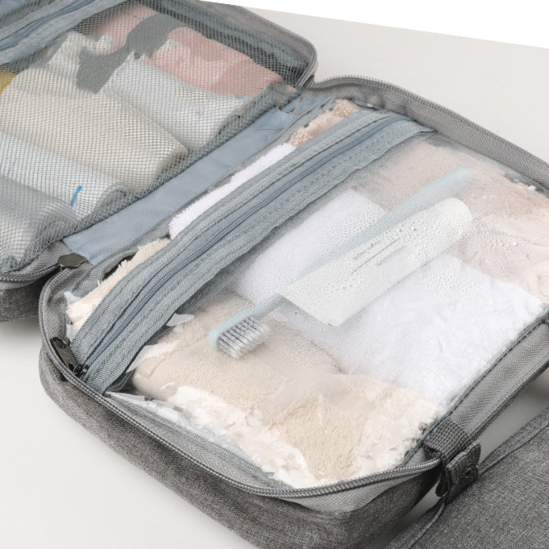Compact Travel Cosmetic Organizer with 4 Compartments