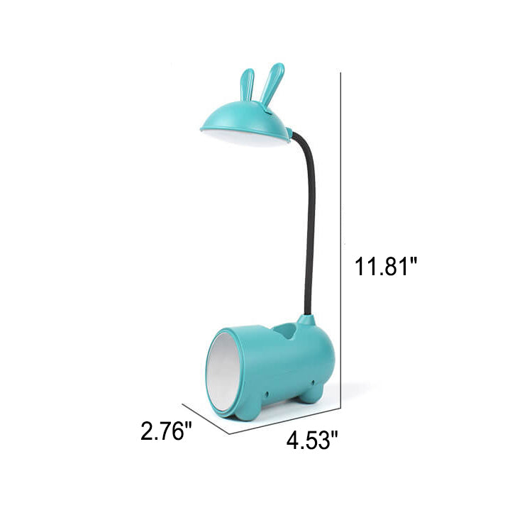 Cartoon Rabbit LED Touch Desk Lamp - Pink Green Blue