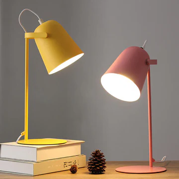 Nordic Macaron Color Iron Bucket Table Lamp