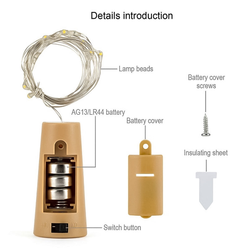 LED Bottle Light Cork Night Light for DIY Decor and Gifts