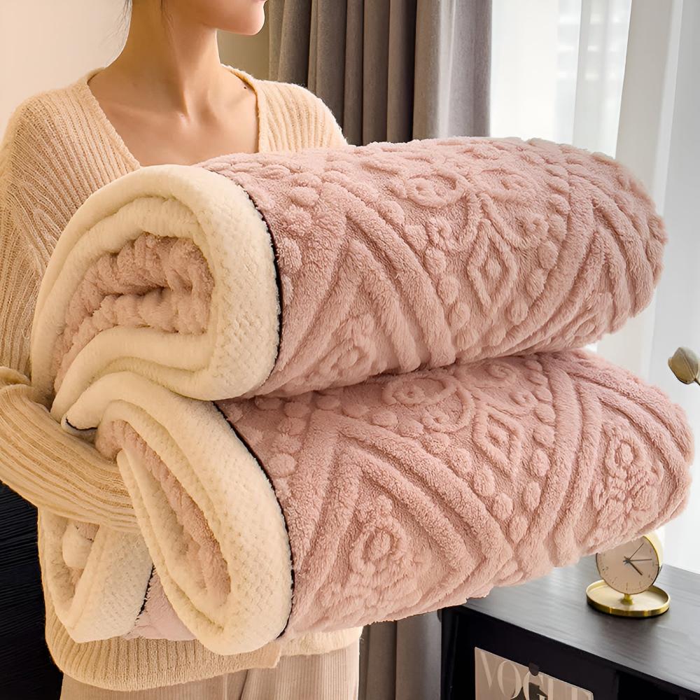 Velvet Mandala Sherpa Throw Blanket