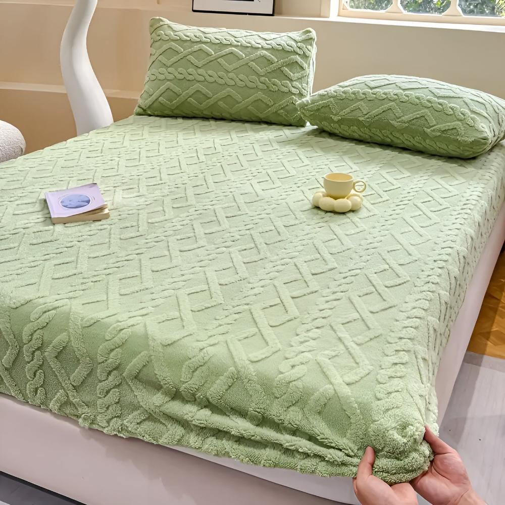 Premium Velvet Sherpa Quilted Sheet Set