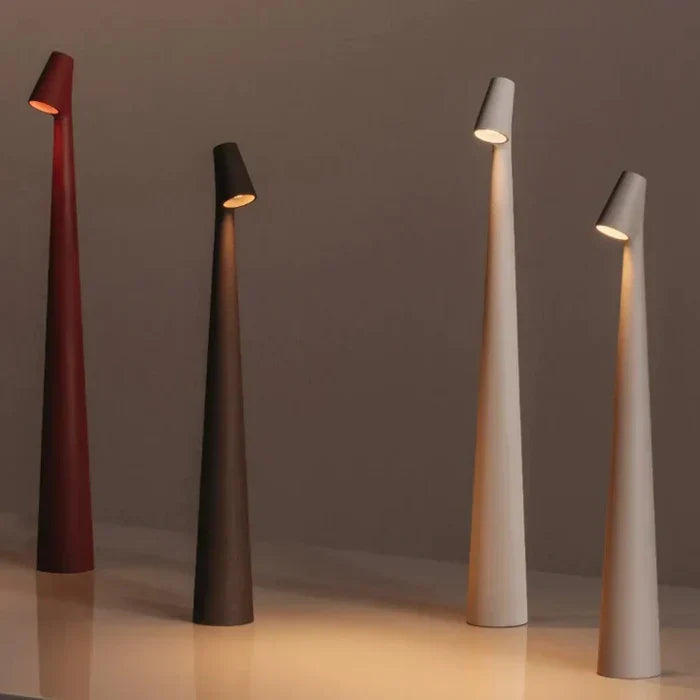 Sculpted Rechargeable Table Lamp with Adjustable Brightness