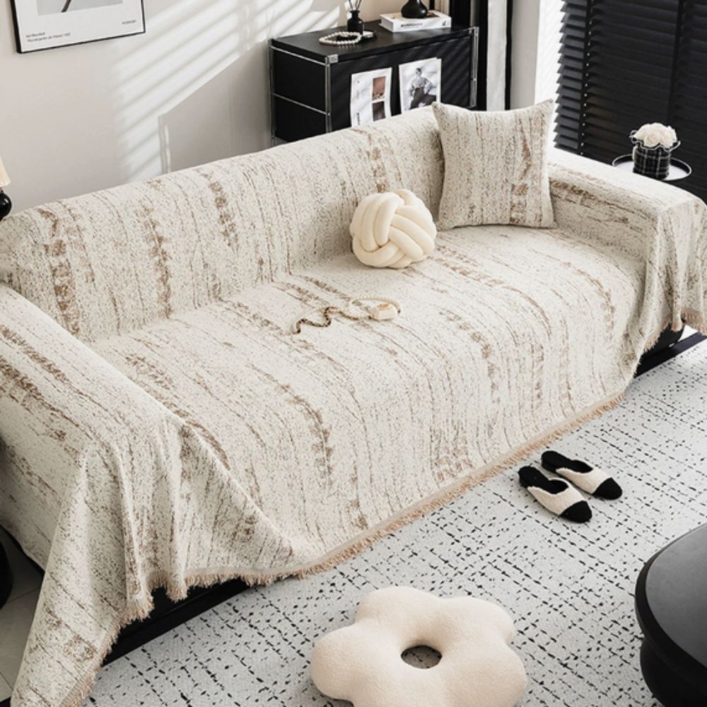 Chenille Almond Crest Sofa Cover