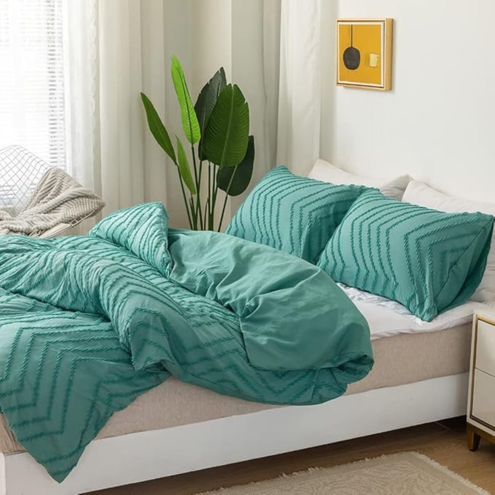 Chevron Microfiber Quilt Cover Set with Pillowcases