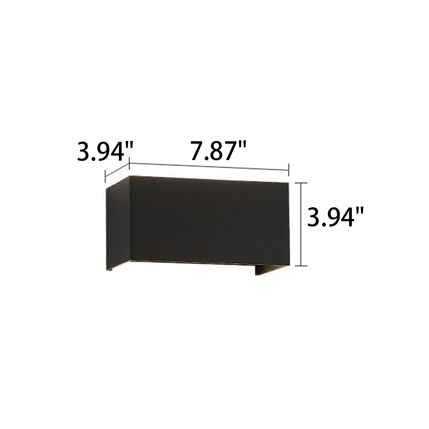 Modern Waterproof Rectangular LED Wall Light for Outdoor Use