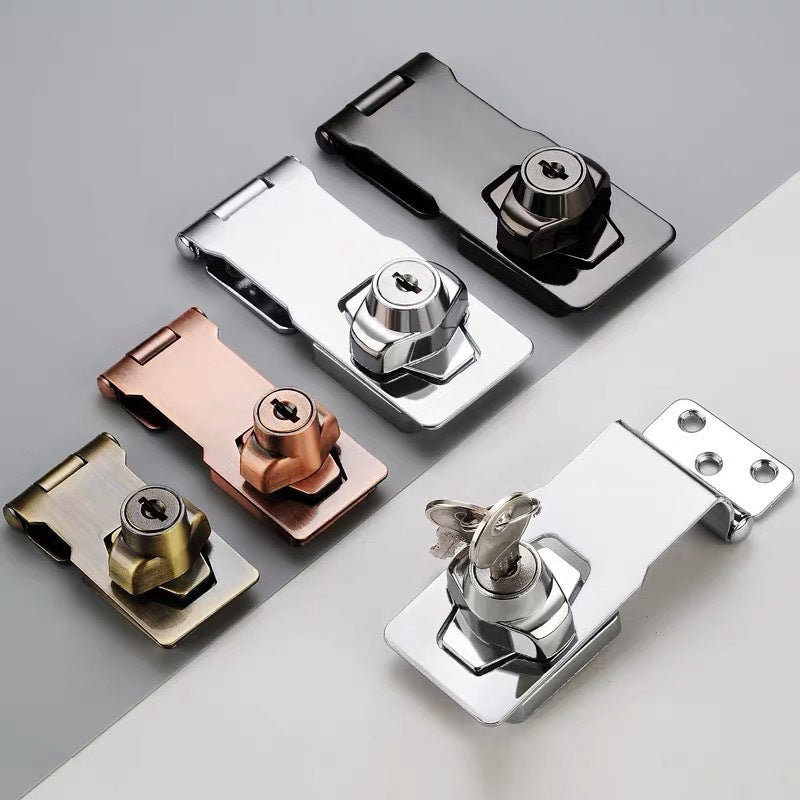 Zinc Alloy Drawer Lock with Key Storage - No Drill Installation