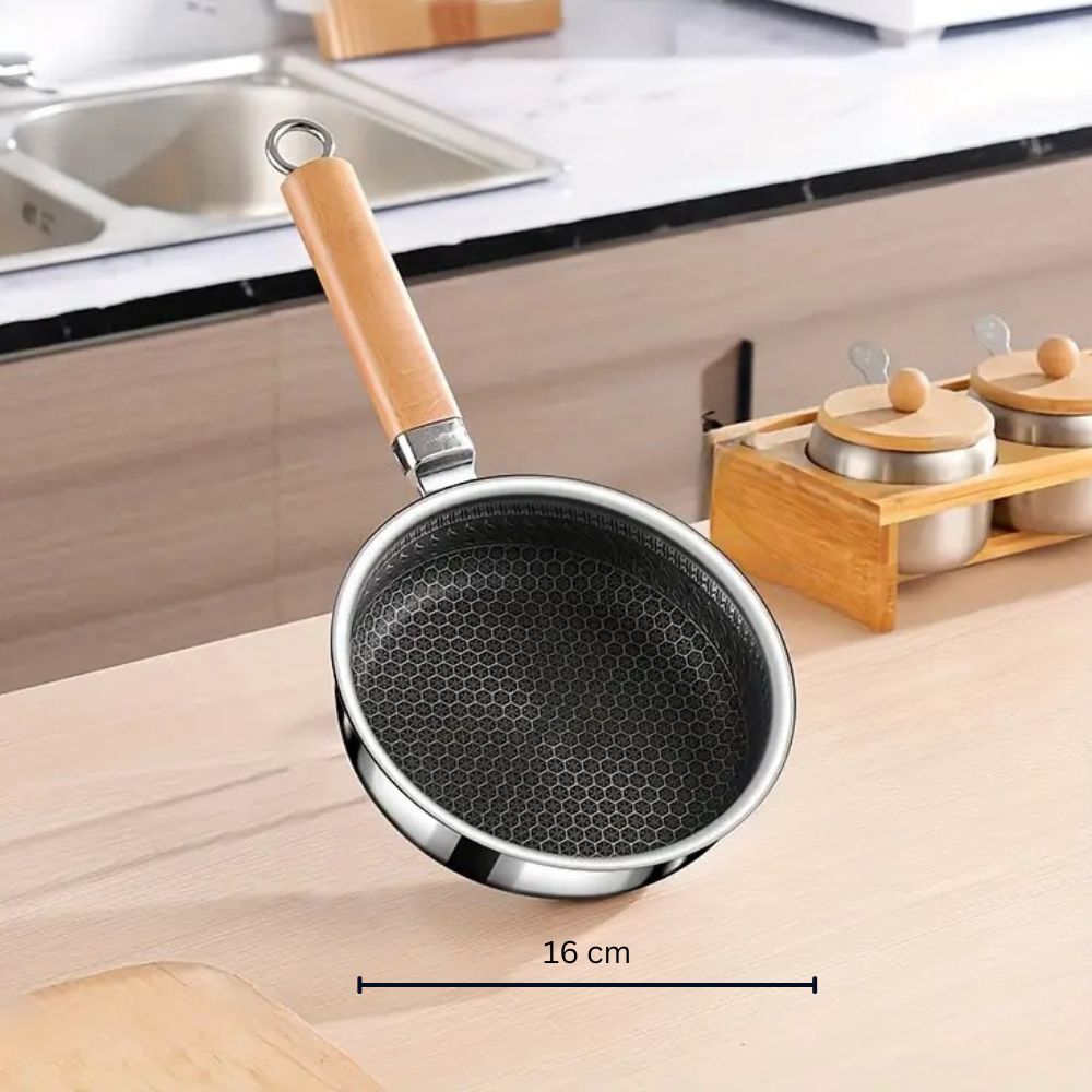 Stainless Steel Non-Stick Frying Pan with Ergonomic Handle