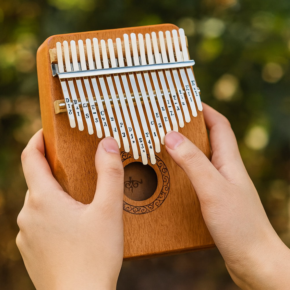 17-Key Wooden Kalimba Thumb Piano for Relaxation and Music Exploration